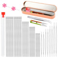 58 Pcs Beading Needles for Jewelry Making, Big Eye Beading Needles Ultra-Thin Stainless Steel Craft Seed Bead Needles, Flexible Eye, Perfect for Beading, Embroidery & DIY Crafts - style: 58 Pcs