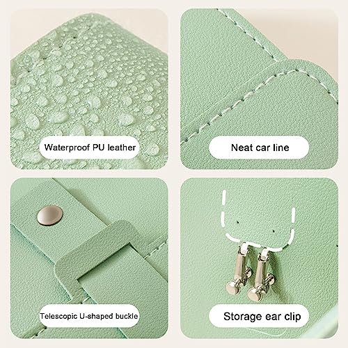 LAKE OF FIRE Earring Holder Organizer with Foldable Book Design Jewelry Book Organizer, Portable Pu Leather Travel Earring Case(Green) - color: Green
