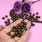 TOAOB 100pcs 8mm Antique Bronze Filigree Hollow Ball Beads Round Metal Loose Spacer Beads for DIY Crafts Bracelets Necklaces Earrings Jewelry Making - color: Antique bronze, size: 8mm