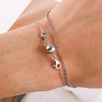 925 Sterling Silver Double Lobster Clasp Magnetic Necklace Jewelry Clasps and Closures Sterling Silver Double Bracelet Necklace Clasp - color: A-Silver