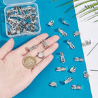 UNICRAFTALE 50pcs Stainless Steel Clip-on Earring Findings Flat Round Blank Tray Earrings Non-Pierced DIY Earrings Metal Earring Converters for Earring Making - color: Metal Color/50pcs