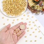 1000Pcs Plastic Letter Beads Horizontal Hole Flat Round Disc Letters Spacers Bead Alphabet Pattern Loose Beads for Bracelets Necklace Earrings Jewelry Making DIY Craft Golden - color: Golden