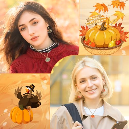 SANNIX 350pc Fall Charms, Thanksgiving Enamel Pumpkin Maple Leaf Turkey Autumn Charms for Jewelry Making, Bulk for Bracelets, Necklaces, Earrings, Craft Making - color: Fall Color