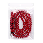 RUBYCA Round Opaque Painted Druk Czech Glass Beads Bulk Jewelry Making Supplies Strand (Red, 4mm) - color: Red, size: 4mm
