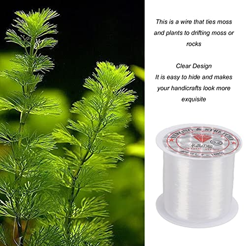 Pssopp 142 Yards Clear Nylon String, Wide Application Nylon Cord 0.2mm Crystal String Bead Cord for Craft Jewelry Making Necklace Bracelet