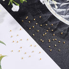 Beebeecraft 1 Box 300Pcs Crimp Beads for Jewelry Making 201 Stainless Steel Tube Crimp End Spacer Beads for DIY Earrings Bracelet Necklace - size: 1.5x1.5mm