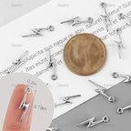 AUEAR, Flash Shape Charms Lightning Bolt Pendants Alloy Charm for Jewelry Making Supply Bracelet Necklace Earrings DIY Crafting Antiqued - color: Silver