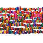Chip Shells, 260pcs 5-8mm Irregular Beads with Holes, Deep Color Shell & Sapphire Chip Beads for Jewelry Making - color: Deep Multicolor