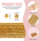 FASHEWELRY 10 Strands 3mm Golden Plated Glass Beads Rondelle Crystal Glass Spacer Beads Faceted Briolette Bead for DIY Necklace Bracelet Jewelry Making Gift - color: Golden Plated, size: 3mm