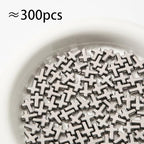 300pcs Cross Beads Acrylic Black Cross Bead Crosses Spacer Bead Bulk for DIY Crafting Necklace Bracelet Jewelry Making Keychain (Black) - color: black