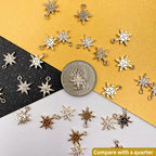 Crystal Zirconia Gold Plated Brass Charms for Jewelry Making Bracelet Necklace Earring Pendant Craft Supplies DIY Accessories - color: StarA-White-5Pcs