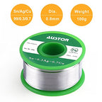 AUSTOR 0.8mm Lead Free Solder Wire with Rosin Core, 100g - size: 0.8mm 100g
