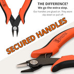 Flush Cutters Precision Wire Cutters for Fiber Optics, Electronics and Jewelry Making tool Mini Diagonal Cutting Pliers Perfect for Zip Ties, Electrician Tool, Small Wire, crafting and more