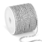 33 Feet Stainless Steel Sparkle Chains Roll, 2.5mm Width 304 Stainless Steel Dainty Twisted Singapore Chain Bulk Spool for Jewelry Making DIY Craft - color: 2.5MM Stainless Steel Sparkle Chains