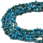 PLTbeads 5-8mm Natral Healing Gemstone Waist Bracelets Necklace Kit Irregular Stone DIY Crafts Design Jewelry Making 1 Strand per Bag Approxi 34 inch (Blue Apatite Chips) - color: Blue Apatite Chips