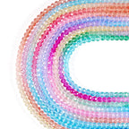 6mm Transparent Faceted Round Glass Beads Craftdady 800Pcs 10 Colors Crystal Beads Spacer Bulk Round Loose Beads Strands for DIY Crafts Earring Bracelet Necklace Jewelry Making