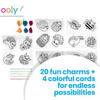 Ooly 28 PC DIY Shrinking Art Kit for Kids, 20 Plastic Pre Cut Charms and More, No Mess Creative Activity Jewelry Making Kit - Garden PALS - color: Garden Pals