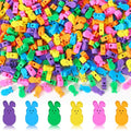 Easter Polymer Clay Beads, 300pcs Bunny Mixed Spacer Clay Beads for Spring Easter Jewelry Making DIY Bracelet Necklace Accessories Craft Party Supplies - color: Pink Blue Yellow Green Purple Orange