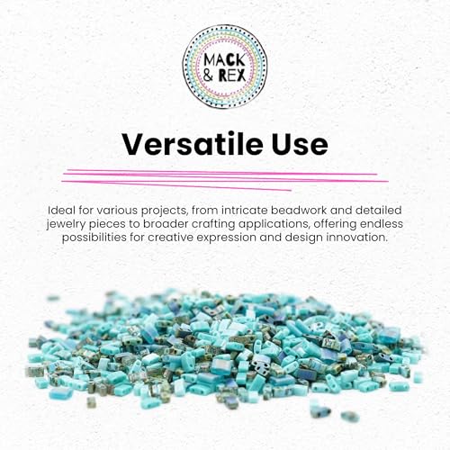 Mack and Rex Tila Bead Mixes (Island) – Includes Matte Teal, Opaque, Picasso (4514), Mossy Picasso, and Aquamarine and Metallic Peacock Blue/Green - color: Island, size: 10 Gram Bag