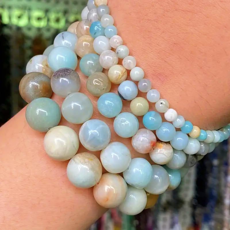 Zenkeeper About 180 Pcs Amazonite Beads for Jewelry Making 4 MM Amazonite Gemstones Loose Stone Beads - color: Amazonite, size: 4MM, about 180pcs