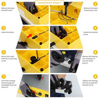 Hot Wire Foam Cutter, Foam Cutting Worktable with Elevated Extension Rail, Auto Shut-Off Function Hot Wire Cutting Tool for EVA, Sponge, KT board, Insulation panels, Polystyrene Foam - color: Yellow & Black Time