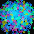 MIIIM 1000PCS 6x9mm Pony Beads Glow in The Dark, 9 Colors Mixed UV Kandi Beads for Bracelets Making Kit, Hair Braids Crafts for Jewelry Making (Luminous Mixed) - color: Luminous Mixed