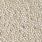 Size 6/0 Crafts Glass Seed Beads 4mm Beige Beads for Jewelry Making (Total About 100g About 1200pcs) - color: Beige