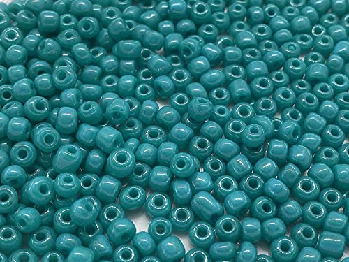 Czech Glass Seed Beads Aqua Green Opaque Size:6/0 40 gr / 1.4 oz… (Aqua Opaque) - color: Aqua Opaque