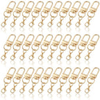 30 Pcs Gold Keychain Clips, Metal Swivel Snap Hooks, Sturdy Lobster Claw Clasps for Keychains, Jewelry Making, Purse Bag Charms, Lanyard Connectors and Craft Projects (Gold)