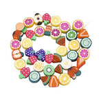 1Strand Handmade Polymer Clay Beads Mixed Fruit Shape Loose Beads Mixed Color Spacer Beads for DIY Jewelry Making Hole 1~1.2mm - color: 1 Strand # Mixed Fruit Shape
