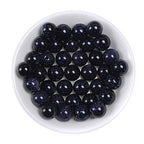 Natural Stone Beads 12mm Blue Sand Stone Round Loose Beads Crystal Energy Stone Healing Power for Jewelry Making DIY,1 Strand 15" - color: Blue Sand, size: 12MM