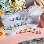 Hicarer 20 Pieces Dried Flower Tree Pendant Plant Pressed Flower Charms Resin Lacework Transparent Glass Beads Round Floating Pendant Mixed Colors for DIY Necklace Bracelet Jewelry Making, 4 Styles
