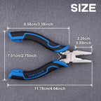 SPEEDWOX 5-Inch Mini Combination Pliers for Jewelry Making Mini Lineman's Plier with Cutter Jewelry Plier Screw Extractor Pliers Screw Removal for Cutting Wire Pulling Nails - style: Combination Pliers