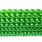 90pcs 4mm Smooth Green Crystal Glass Quartz Beads Round Loose Beads for Jewelry Making DIY Bracelet Necklace 15" Energy Healing Power Stone Beads(4mm, Green Crystal Glass) - color: Green Crystal Glass, size: 4mm