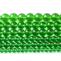 32pcs 12mm Smooth Green Crystal Glass Quartz Beads Round Loose Beads for Jewelry Making DIY Bracelet Necklace 15" Energy Healing Power Stone Beads(12mm, Green Crystal Glass) - color: Green Crystal Glass, size: 12mm