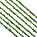 GM GemMartUSA Chrome Diopside Natural Raw Chip Strands | Semi-Precious | AAA+ Quality 1 Strand 34” | DIY Bracelet Jewelry Making, Healing Crystal Craft| 4-6mm - Green Color Gemstones (CHCD-70001) - color: Chrome Diopside (CHCD-70001)