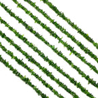 GM GemMartUSA Chrome Diopside Natural Raw Chip Strands | Semi-Precious | AAA+ Quality 1 Strand 34” | DIY Bracelet Jewelry Making, Healing Crystal Craft| 4-6mm - Green Color Gemstones (CHCD-70001) - color: Chrome Diopside (CHCD-70001)