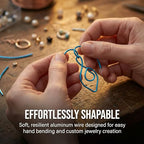 328 Feet Aluminum Craft Wire, 18 Gauge Blue Bendable Soft Metal Aluminum Wire Roll Bulk for DIY Crafts Sculpting Jewelry Making - color: Blue, size: 18 Gauge