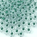 150Pcs Acrylic Flower Beads Candy Color Transparent Plastic Pastel Spacer Beads with Hole for DIY Crafts Wind Chimes Suncatcher Necklaces Bracelets Earrings Jewelry Making(Deep Green) - color: Deep Green