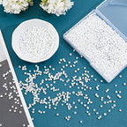 PH PandaHall White Seed Beads, 2000 Pcs 3mm 8/0 Glass Seed Beads Round Small Pony Bead Waist Beads Mini Spacer Beads for Earring Bracelet Necklace Anklet Jewelry DIY Craft Making - color: White-2000 Pcs