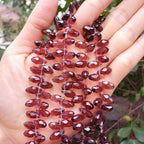 200pcs Czech 12mm Faceted Teardrop Briolette Crystal Glass Loose Beads Pendant Drop Spacer Bulk Burgundy Red for DIY Jewelry Making CCT2-11 - color: Burgundy Red, size: 12x6mm - 200pcs