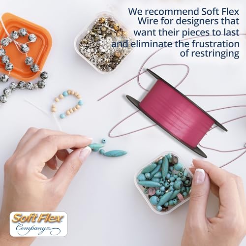 Soft Flex 49 Strand Beading Wire - Medium 0.19 Diameter - 30 Feet Nylon Design Wire - style: Pink Tourmaline