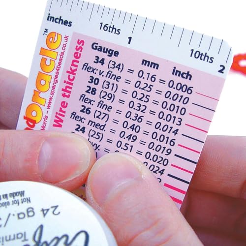 The Beadsmith Bead Oracle – Beader’s Reference Card – Wallet Sized – Resource to Determine Bead Sizes, Wire Gauge Conversion Chart, Measurement Comparisons & Project Quantities