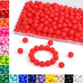 MAIBAOTA 120 Pcs Strawberry Red Silicone Beads 15 mm Strawberry Red Beads for Keychain/Pens/Bracelet/Necklace Making Round Silicone Beads Bulk for Craft Making（with Boxed Kits） - color: Strawberry Red