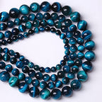8mm 45PCS Blue Tiger Eye Beads Natural Stone Gemstone Spacer Loose Beads for Jewelry Making DIY Bracelet Semi Precious Beads Strand 15 inches - color: Blue Tiger Eye Stone, size: 8mm