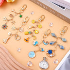 Wurosi 50 Set Paperclip Keychain Making Kit, Bag Charm Kit, 50 Keychain Clips, 50 Extender Chain, 50 Resealable Pouch Bag, 50 Thank You Cards, 5M Hemp Rope, Jewelry Making Kit for DIY Keyrings Charms - color: 50 Set Keychain Making Kit