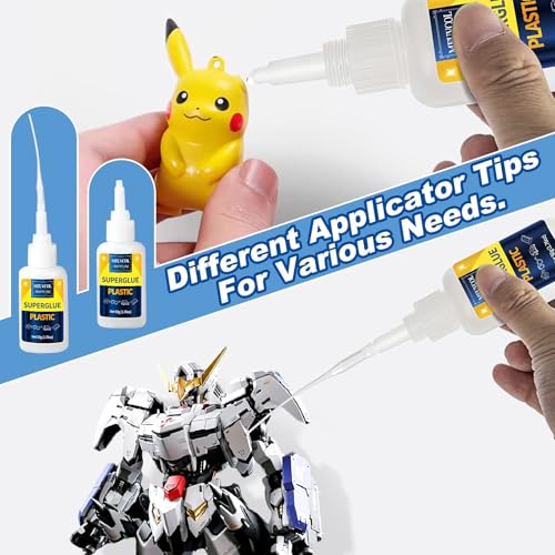 Plastic Glue 100g for Model, 3D Printing Repair, Legos & Miniatures, Fast-Setting Heavy Duty Plastic Adhesive for PLA, ABS, PVC, Acrylic, Car, Includes 6 Precision Micro-Tips, Super Glue for Plastic - size: 100g, style: Plastic Glue