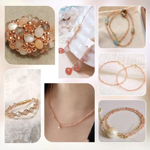 PH PandaHall 90ppcs 4mm Stone Beads, Natural Moonstone Beads Faceted Round Gemstone Bead Round Loose Spacer Crystal Bead for Necklaces Bracelets Earrings Chokers Bangles Crafts Making