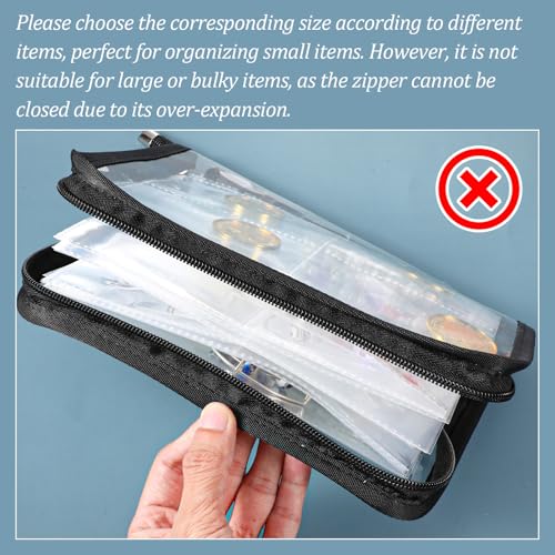 Jewelry Storage Book Set Transparent Travel Jewelry Organizer with Anti-Oxidation Pocket Traveling Necklace Earring Organizer for Ring, Bracelets, Postcard(120 Grids +75 Thicken PVC Zipper Bags)