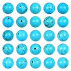 AD Beads 8mm Natural Round Loose Beads 110 Pieces, for Making 108 Mala Prayer Beads Necklace, Bracelet & Yoga Meditation, Jewelry Design (Blue Turquoise) - color: Blue Turquoise
